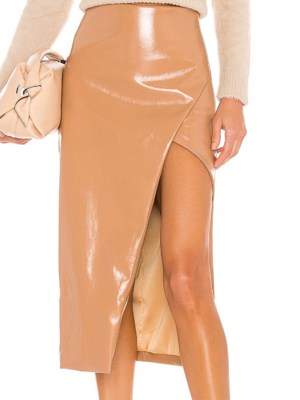 NBD Kris Midi Skirt in Camel